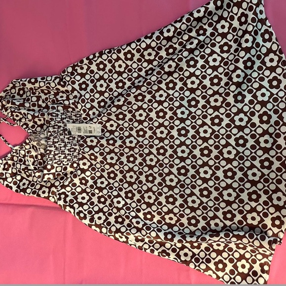 NWT Garage Fit and Flare Halter Dress Brien and White Print Size Small - Picture 2 of 3